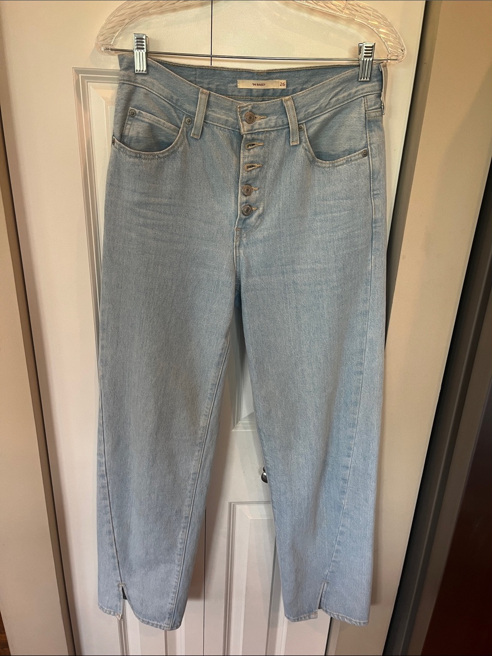 Levi's Light Blue High-Waist Wide-Leg Jeans